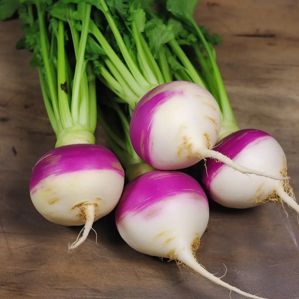 Turnip Seeds - Purple Top White Globe (Brassica rapa)